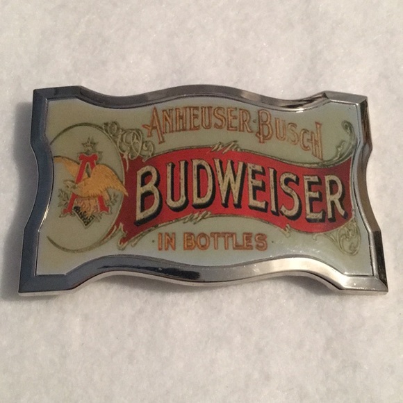 budweiser belt buckle